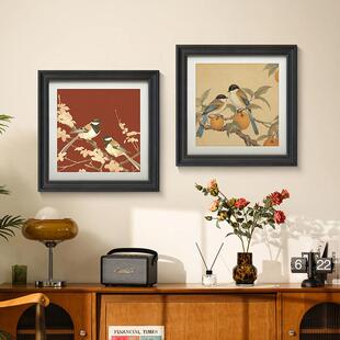 《喜上眉梢》中古风新年寓意好客厅装饰画喜庆花鸟国画卧室挂画