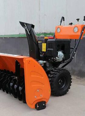 除大马力手式推扫雪机小式型自走汽油抛雪机滚刷式QCY雪车园林推