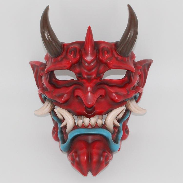 赤般若面具挂件cosplay能剧日系能面罩树脂红面鬼脸獠牙 面具般若