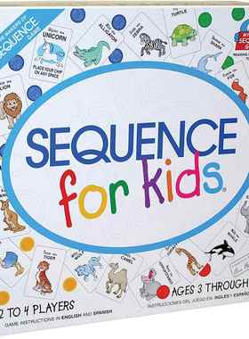跨境英文SEQUENCE FOR KIDS儿童动物序列游戏卡牌3-6亲子互动