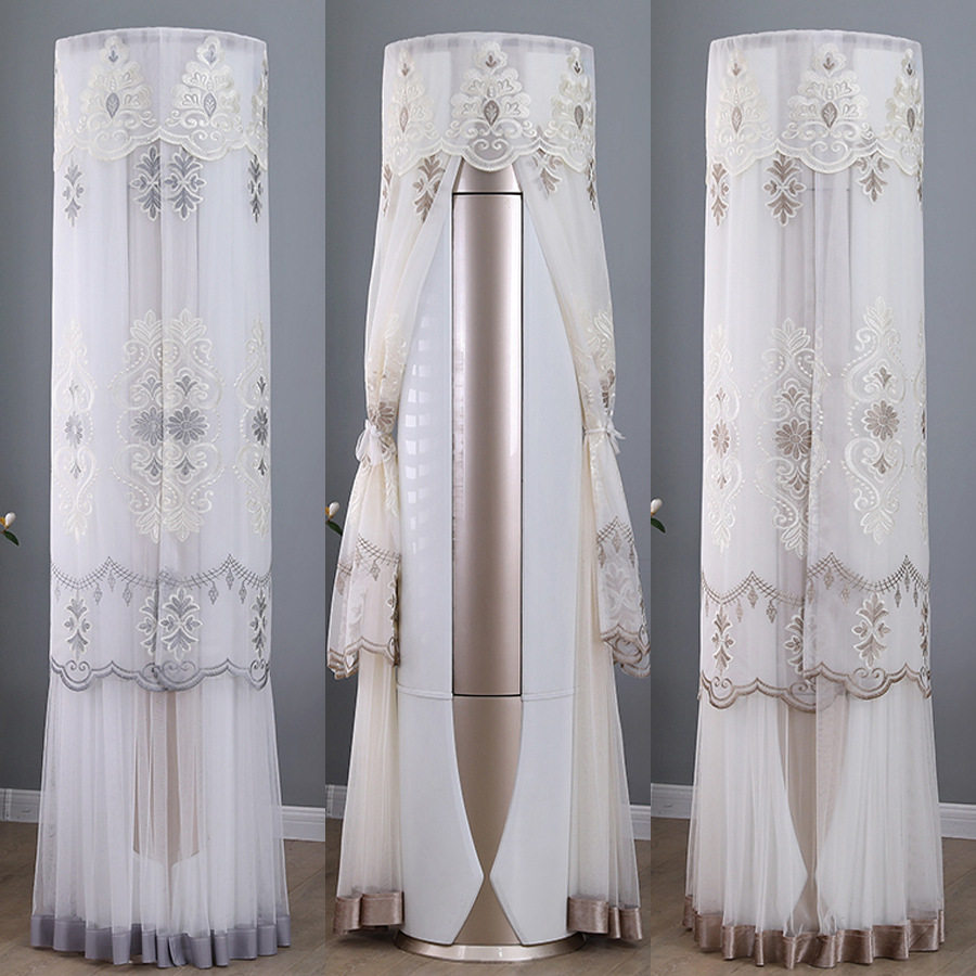 空调罩柜机圆形空调套防尘罩装饰美化立式圆柱开机不取圆柜机罩