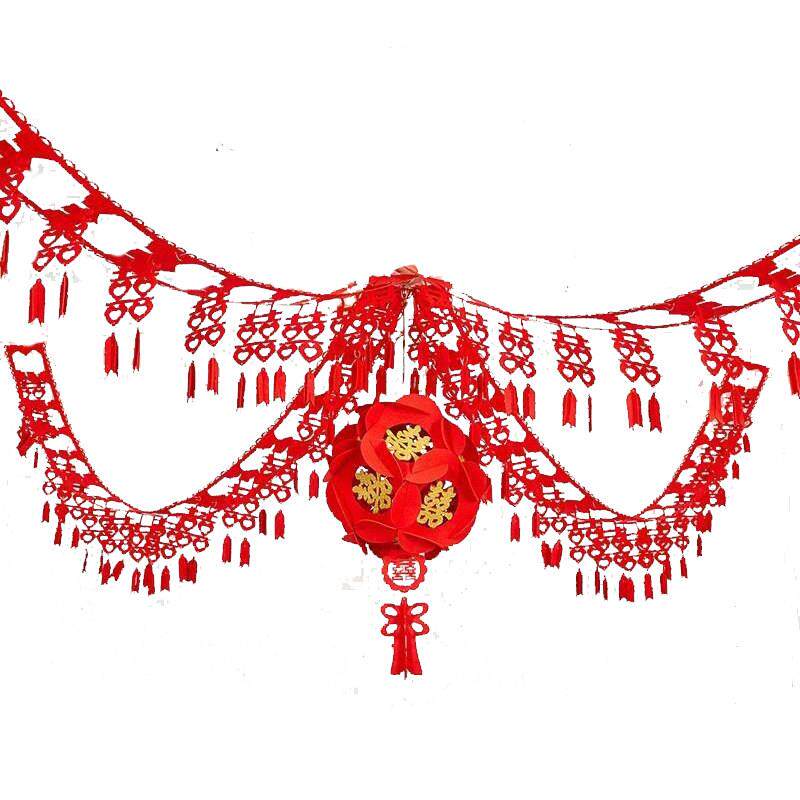 结婚用品婚房顶客厅房间装饰拉花创意新房婚礼布置套装庆大全喜字