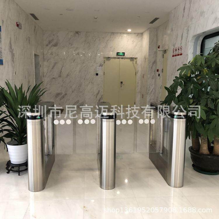 供应双机芯自动摆闸 不锈钢桥式智能双向摆动式通道挡闸 IC卡匝机