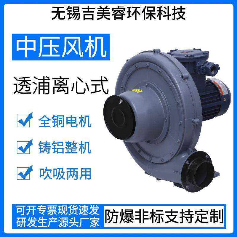 送风增氧船舱通风FX-2A离心式防爆中压鼓风机1500W管道气体抽吸用