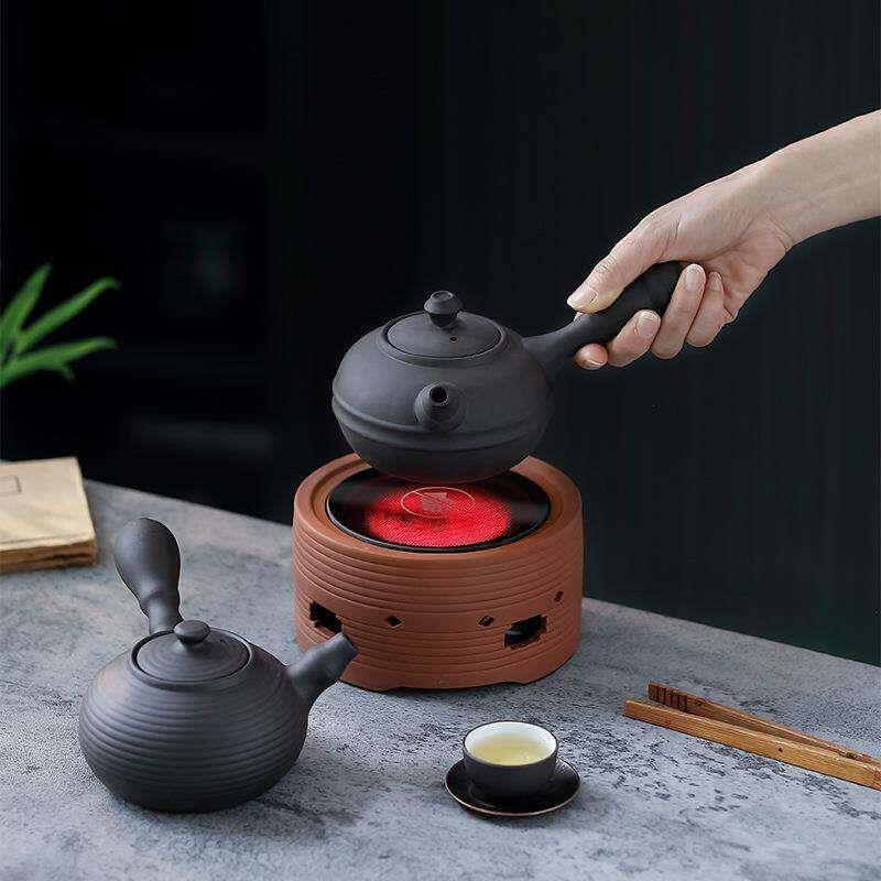 紫砂壶围炉煮茶茶壶家用室内大容量碳烤壶电陶炉陶瓷煮茶壶户外煮