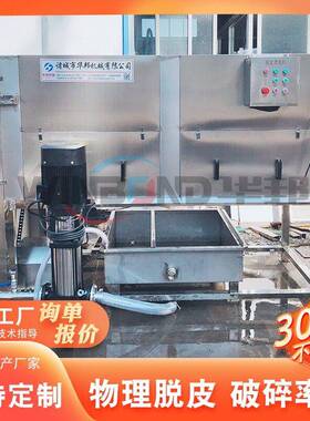 核桃仁去皮清洗机 核桃仁物理脱皮设备 不锈钢坚果去内皮设备