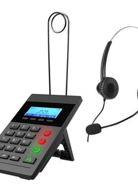 伶声A10呼叫中心专用IP话机耳麦电话2条SIP线路A10（A10+F75