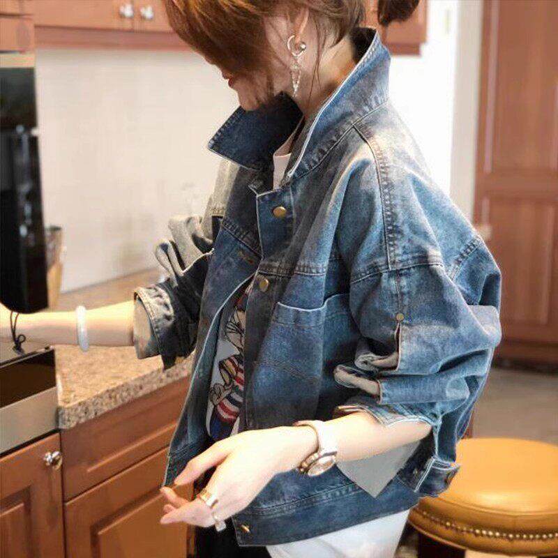 2026新款欧洲站短款蓝色宽松牛仔外套女小个子洋派上衣欧货潮春装