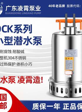 QCK潜水泵污水泵304不锈钢220V地下室排污泵抽水泵管道泵变频