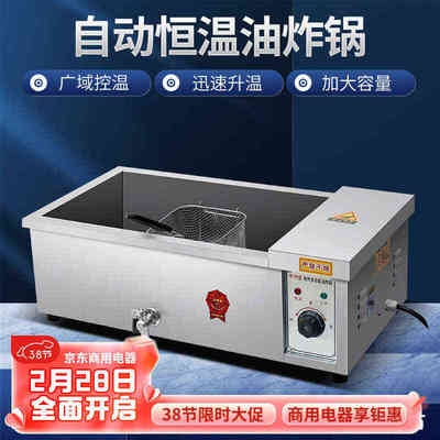 浙新金拓电炸锅大容量商用油炸锅炸串炸薯条炸鸡炸油条开店专用机