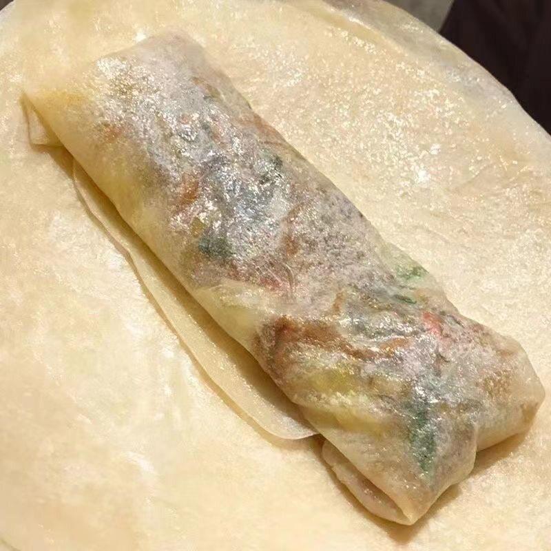 优惠商用卷饼皮春饼薄饼烙馍炸串专用卤肉外卖大号家高筋不粘包邮图片