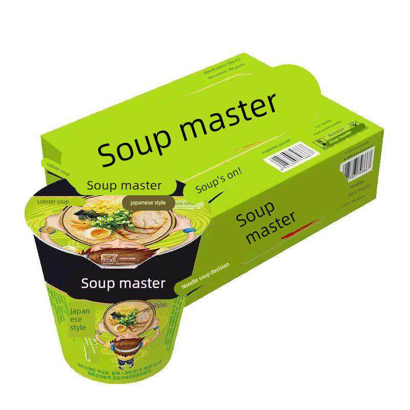 日式豚骨拉面统一汤达人方便面日式豚骨拉面12杯办公室速食泡面