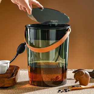 功夫茶具配件茶道茶台废水桶 茶水桶家用茶渣分离过滤排水桶时尚