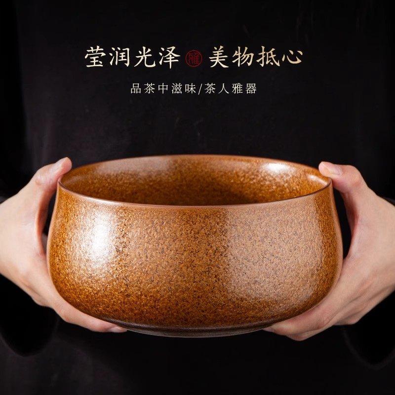 高端大容量陶瓷建水茶洗2025新款家用功夫茶具用品茶道配件茶渣缸