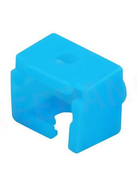 3D印机配件 新v6款mk胶8 E3D-打V6铝块硅套 保 护硅胶套 蓝色