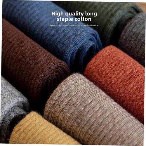 High socks men's pure cotton spring deodorant thin black