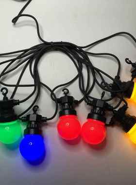 G50太阳能球泡灯外串彩灯闪饰灯户外串户露营装氛围LER灯庭院彩灯