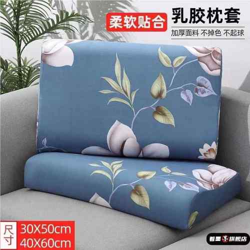 乳胶枕套橡胶枕头套专用一对30x50非纯棉夏儿童记忆大人40cmx60cm