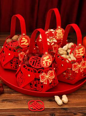 乔迁之喜装饰提篮新居布置摆件入