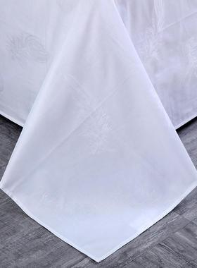 60支全棉花酒提店宾馆套件店布草EOY床单酒被套白件色宾馆民宿四