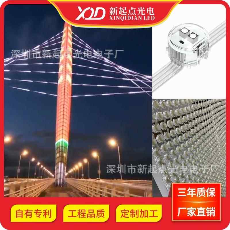 led像素网格屏全彩户外LED防水智能T20双灯P62.5柔性透明网格屏