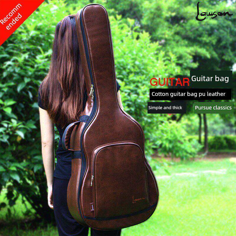吉他包 40寸41寸民谣吉他背包加厚双肩防水防震皮包可托运 pu皮革