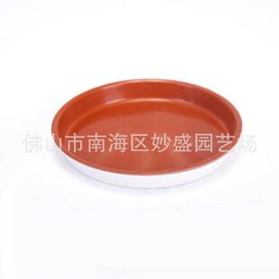 花盆托盘底圆底座形塑料盘托盘小型号盆水栽可移动接盘红白色圆形