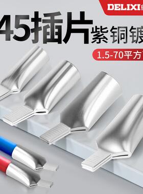 C45鸭嘴鼻铜接线 线端子铜接头6/10/16/25平方小黑夹接线 线端子