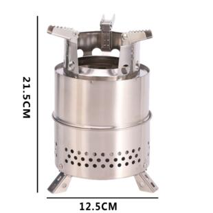 柴火炉酒精燃烧器04不锈钢柴火炉徒步气化炉帐篷安全烧水