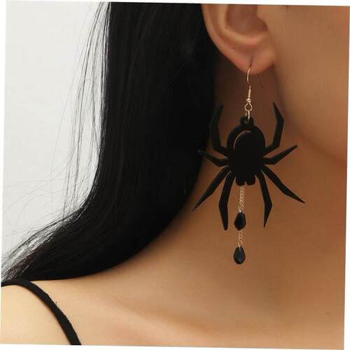 Halloween punk spider Ghost Skull with acrylic stud earrings