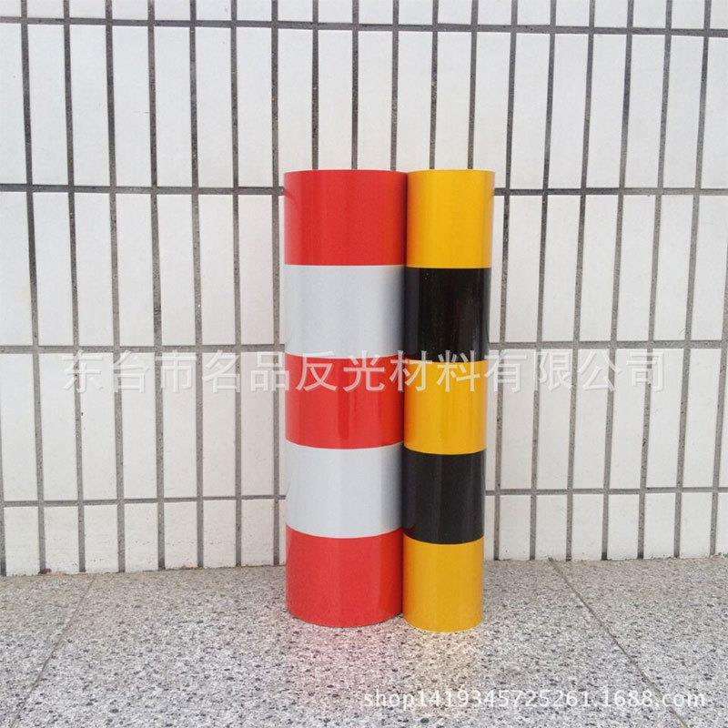 厂家供应反光膜双色黑黄条纹交通反光膜可分切红白交通反光膜