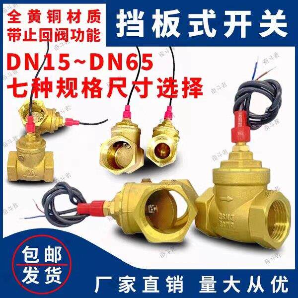 全铜空气能讯号感应开 关水流控制挡板式感测器活塞流量感应开 关