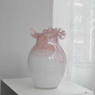 法式中古芬顿花瓶摆件水培插花装饰餐桌客厅家居复古花边装饰摆件