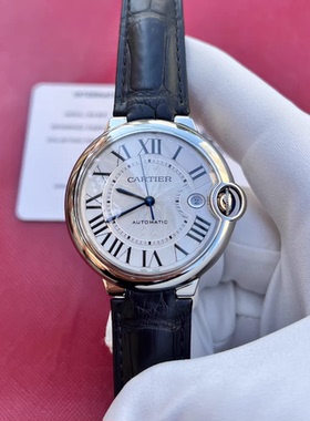 新款盒证9.8新卡地亚蓝气球系列精钢自动机械40MM男表WSBB0039