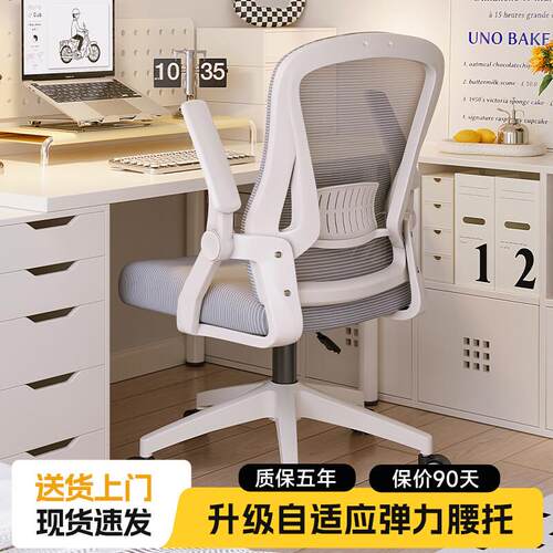 震旦电脑椅家用舒适久坐学习椅子靠背椅卧室书桌转椅人体工学座椅