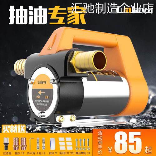*Lmlava电动抽油泵12V2泵加油机抽油神器小型4V220V自吸泵油泵柴