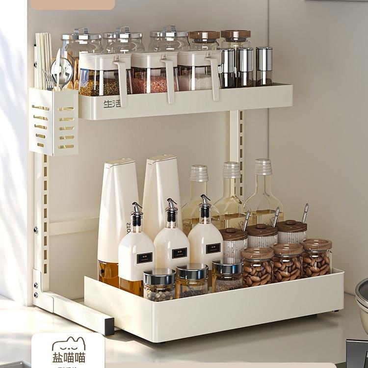 调料架厨房多功能置物架油盐酱醋调味料多层收纳架抽拉式