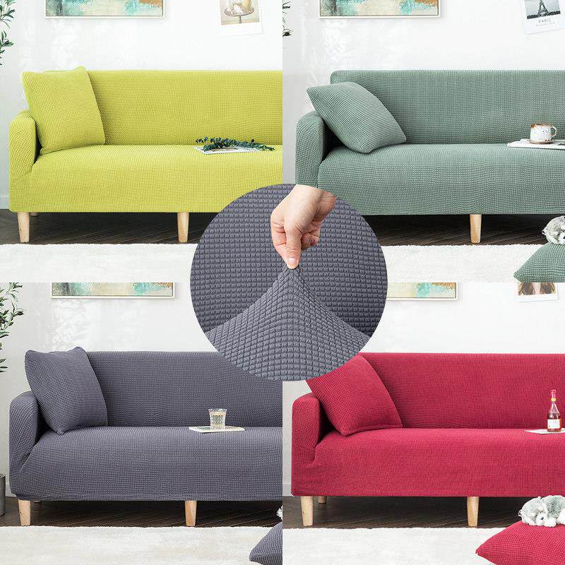 solid color Thick velvet Universal Elastic sofa cover for图片