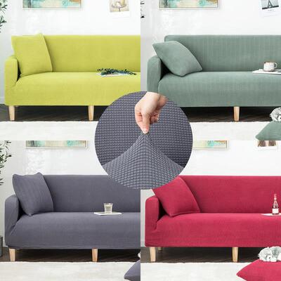 solid color Thick velvet Universal Elastic sofa cover for