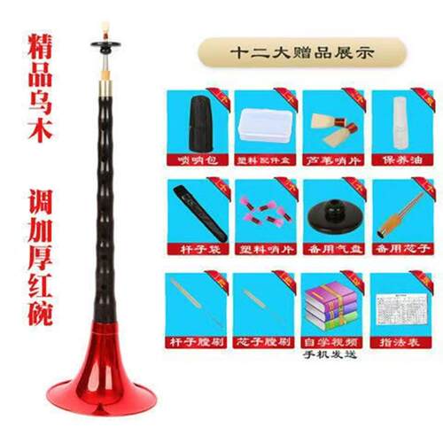新款专呐业演精乌木唢乐器大GA品降奏BCDE小F调喇叭大中小号初学