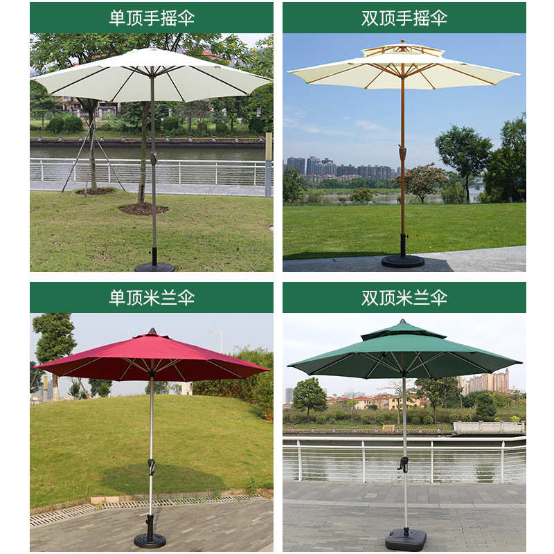 户外花园伞直杆中柱伞别墅庭院伞夏季室外奶茶店餐厅可移动遮阳伞
