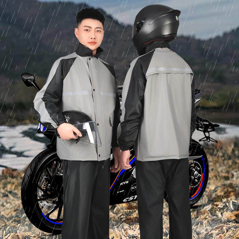 新款分体式雨衣加厚男女时尚全身防暴雨骑行雨衣雨裤套装