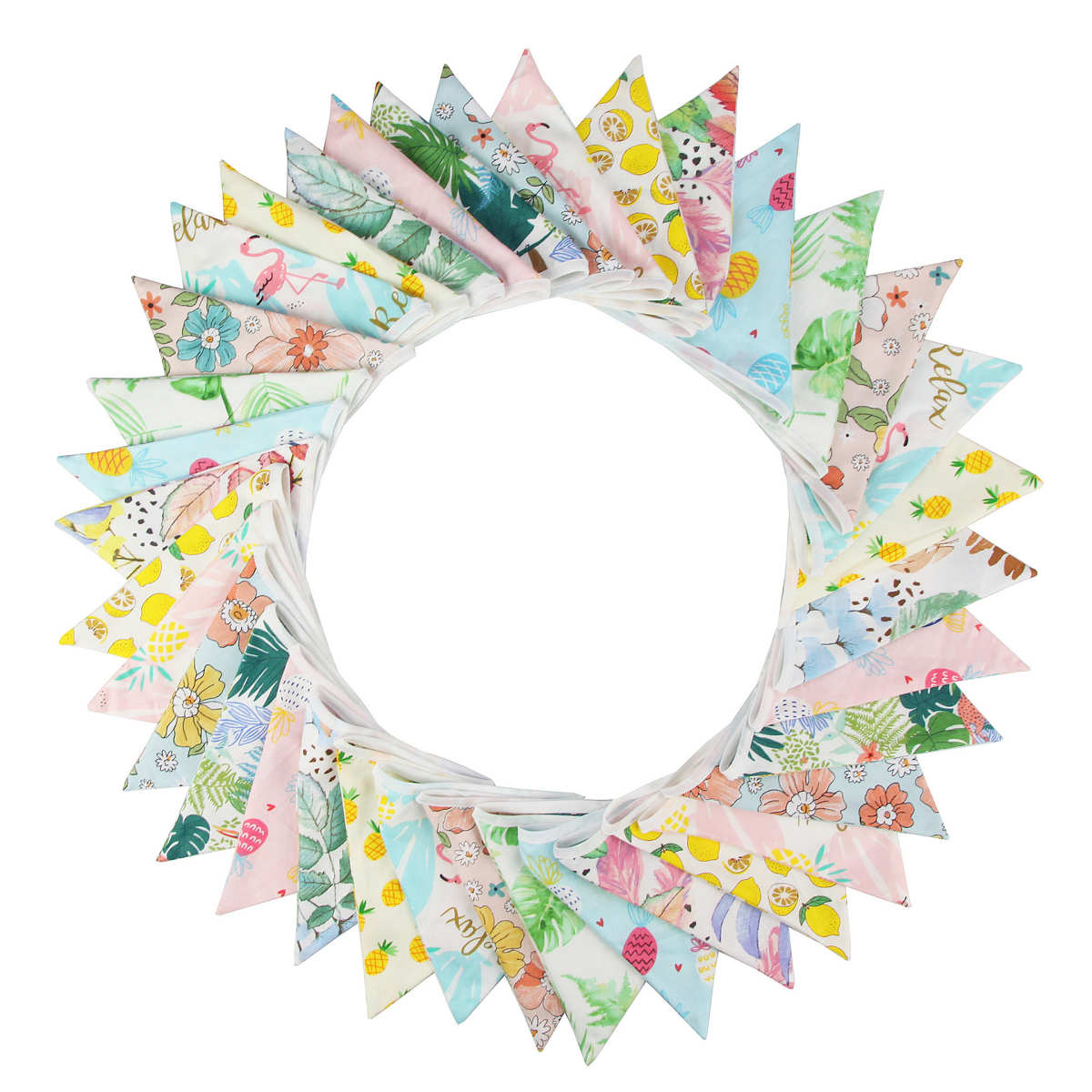 彩色旗布置棉布幼儿园米旗婚庆帐篷花卉三角10生日帐篷挂旗露营串