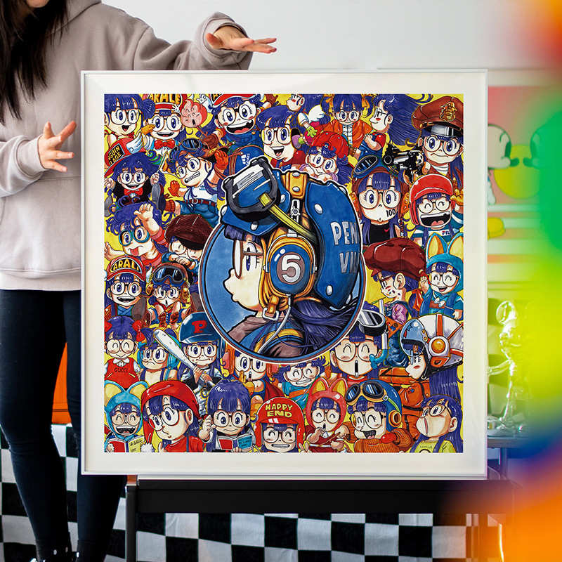 画师舞娃娃百机器蕾工作室装饰画版画神秘画廊房儿童挂画阿拉变昭