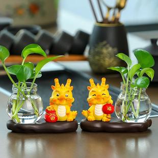 桌面水培摆件装 新款 饰品办公桌创意家居北欧水养绿植花瓶容器底座
