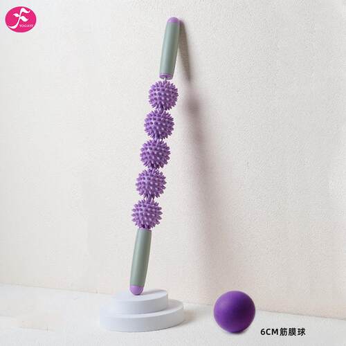 高档肌瑜伽狼牙棒刺猬球琅深度按摩小腿放肉松滚轴健身筋膜棒滚轮