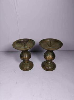 老式铜器铜钵铜烛工台铜火铜锅如意NKF旧老物怀件复古收藏艺品摆
