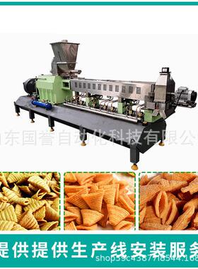 夹心米果生产线注芯食品加工线小型麦烧生产线麦烧膨化机械