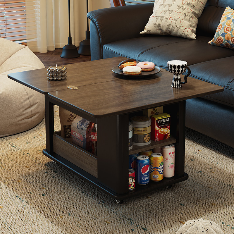 可移动折叠茶几小户型客厅家用轻奢沙发边几现代简约储物角几边柜