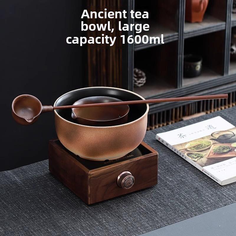 围炉古法煮茶器粗陶煮茶炉合璧煮茶壶煮茶碗套装电陶炉陶瓷煮茶罐